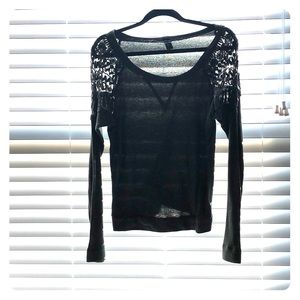 Green crochet sweater